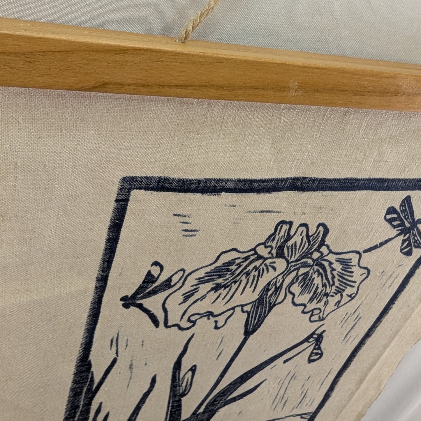 Linogravure "Poules d'eau"